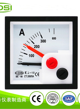 KDIS定制机械安培表BE48AC300/5A交直流指针电流电压表工程互感器