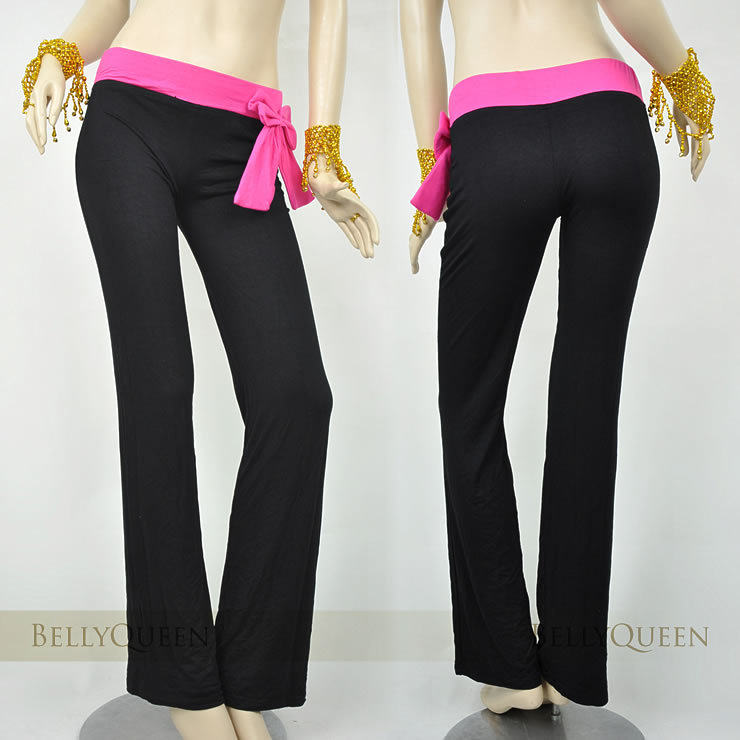 肚皮舞裤子裤装瑜伽裤子服装练习套装练习裤特价 蝴蝶结练习裤