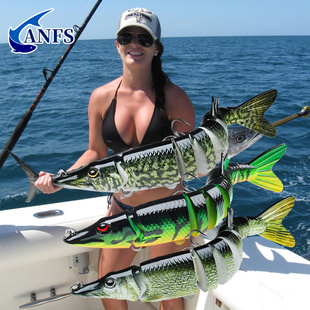 多节鱼路亚饵沉水饵海钓饵淡水翘嘴鲈鱼黑鱼仿真拟饵狗鱼路亚假饵