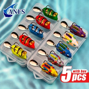 5只套装路亚饵青蛙打黑远投加强钩黑鱼鲶鱼鲈鱼雷蛙假饵水面饵