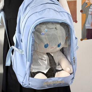 30cm40cm娃包漫展二次元 大容量双肩书包学生日常谷子吧唧透明痛包