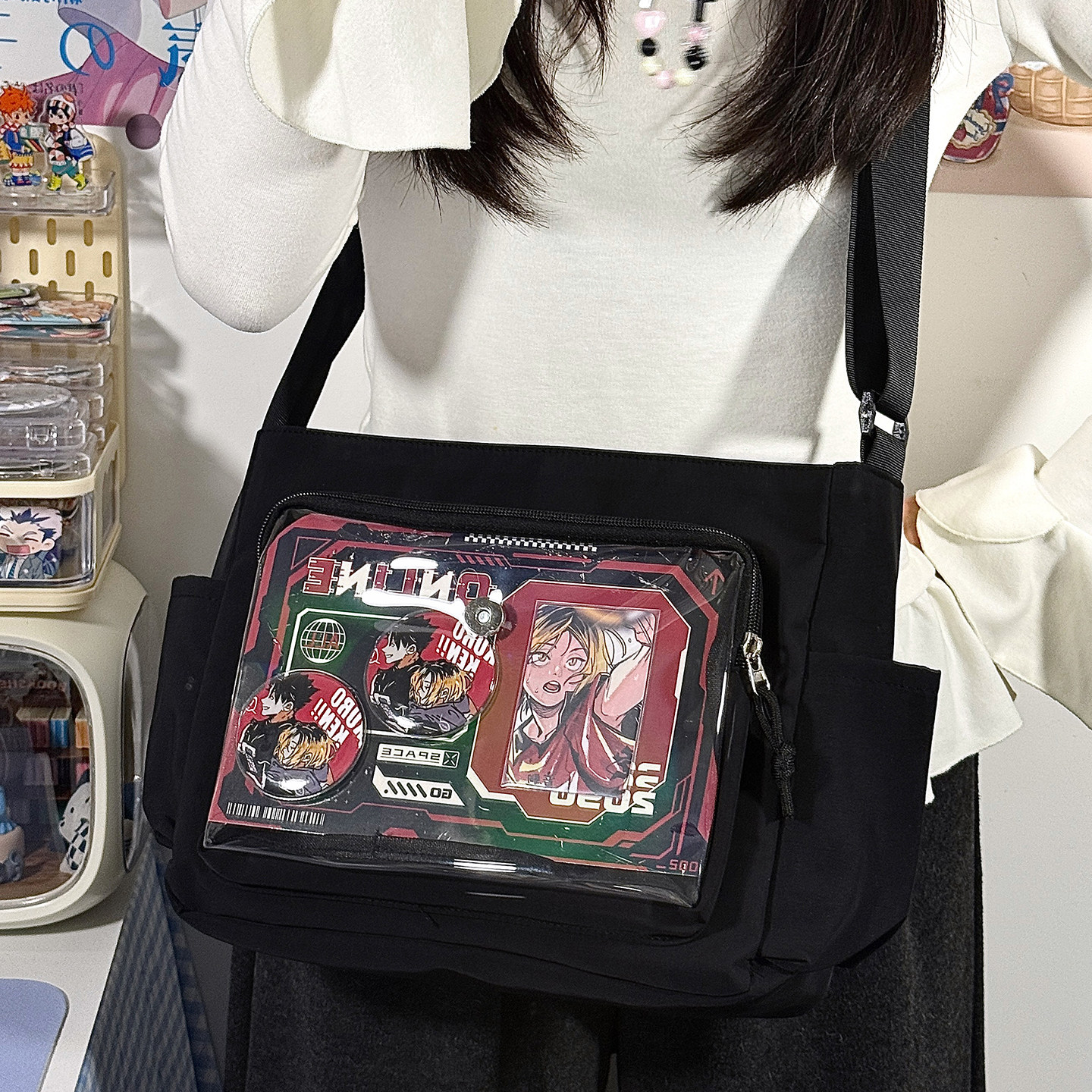 原创基础款大容量校园透明谷子痛包日常通勤二次元15cm娃包斜挎包,箱包皮具/热销女包/男包,痛包,淘宝优惠券,粉丝福利购,淘宝优惠卷