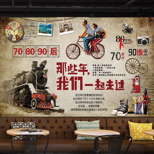 80年代怀旧墙面装饰复古海报墙贴