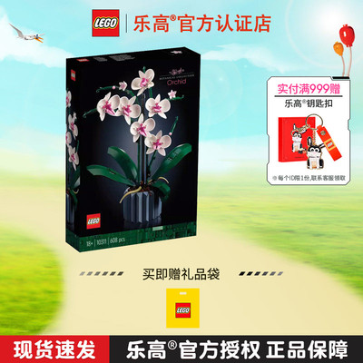 LEGO乐高积木花植系列10311兰花永生花盆栽女孩子拼装玩具礼物1