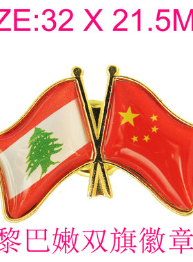 中国黎巴嫩两国友好商务胸针