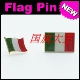 FLAG 商务会展 PIN 金属胸针 Italy 意大利 国旗徽章