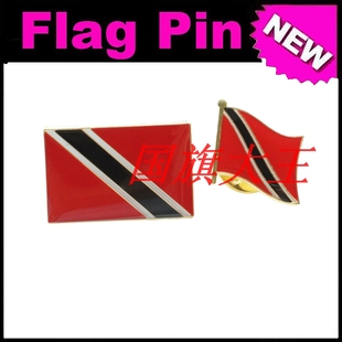 商务会展 千里達托貝哥国旗徽章金属胸针Trinidad-TobagoFLAG PIN