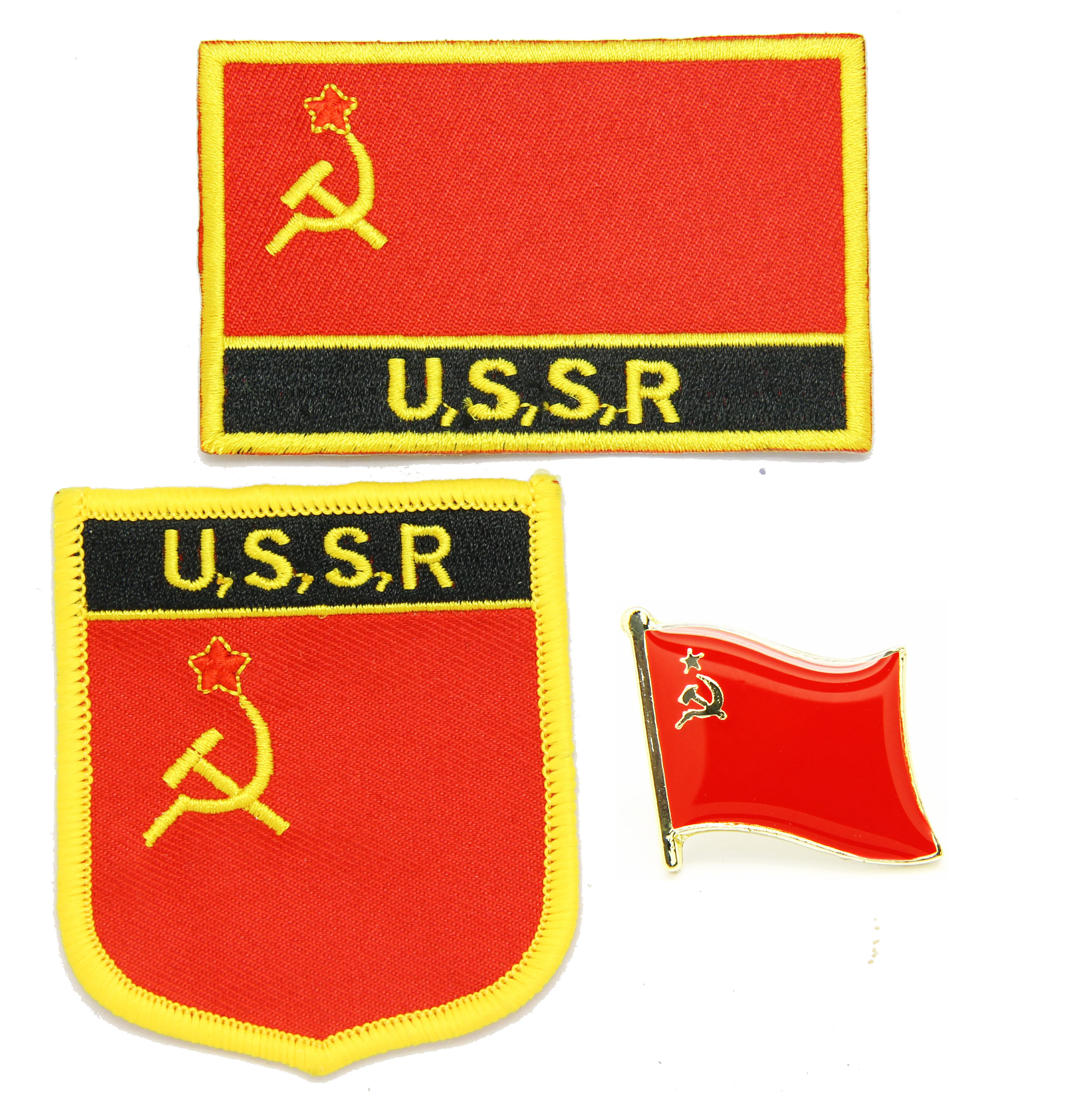 145 U S S R A flag pin patch 苏联 苏维埃国旗布贴 臂章 徽章