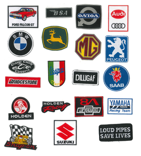 2025 赛车 汽车车标布贴 Racing Car DIY  魔术贴 背胶刺绣 袖章