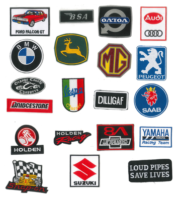 汽车车标布贴DIY魔术贴背胶刺绣