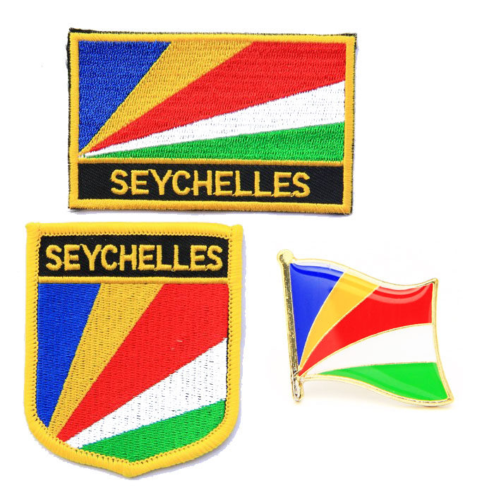 塞舌尔国旗布贴徽章肩章