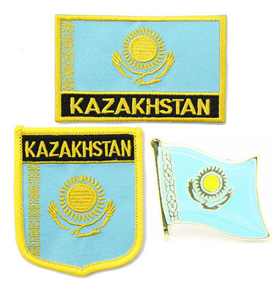 哈萨克斯坦国旗布贴徽章肩章