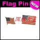 FLAG 商务会展 PIN 金属胸针 U.S.A. 美国 国旗徽章