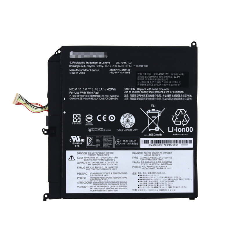 联想Thinkpad Helix X1 1代电脑42Wh 45N1103/N1102笔记本电池