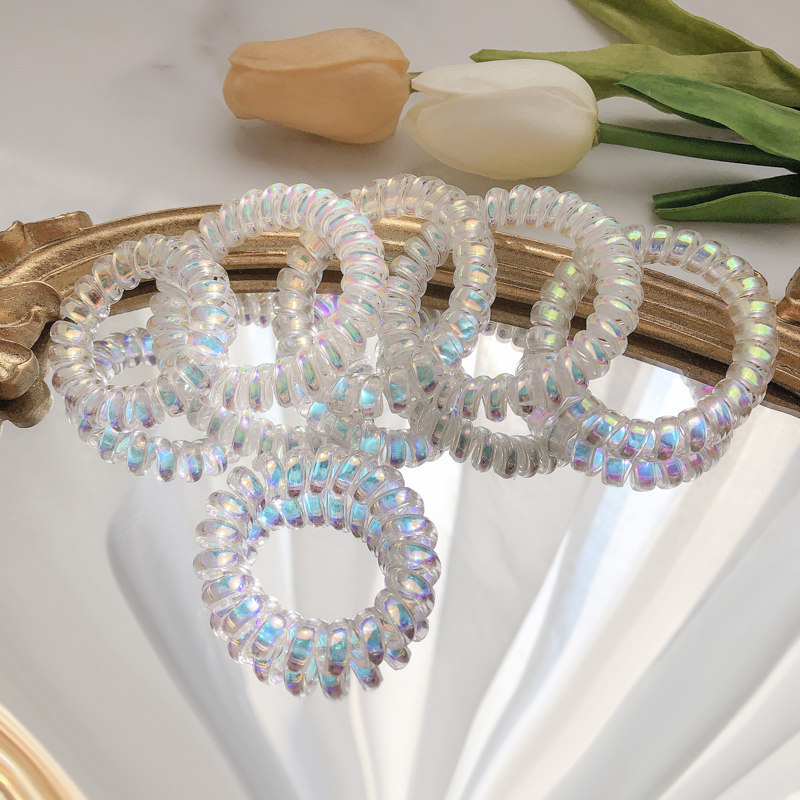 人鱼姬透明电话线发圈女头绳粗扎马尾网红发绳橡皮筋简约扎头皮筋在类目 饰品/流行首饰/时尚饰品新, 发饰中 - 来自Buy2taobao.com提供专业的淘宝代购服务