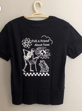 金小姐VANS官方正品图案字母印花男女款休闲短袖T恤VN0A5F3IBLK
