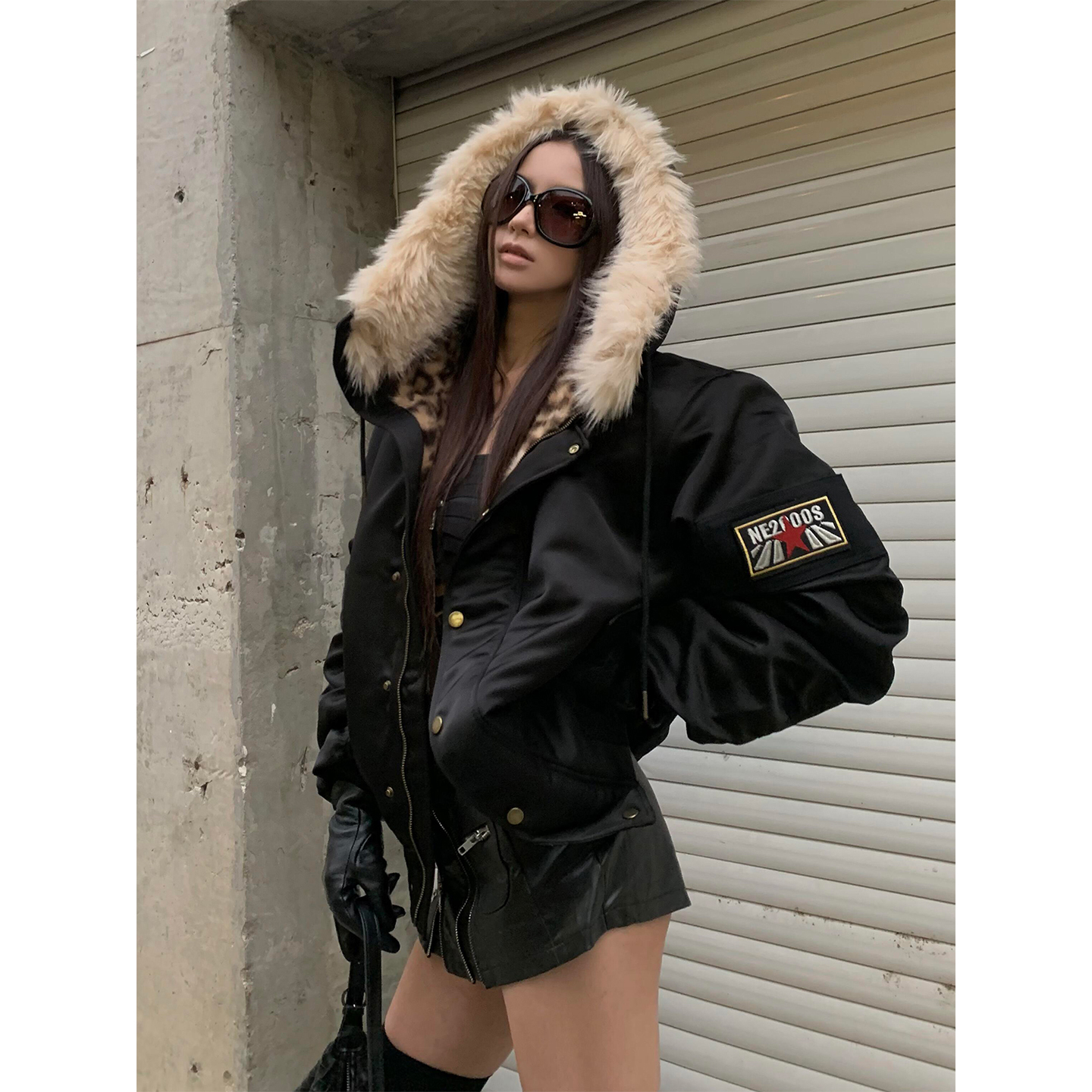 【赠运费险】亚文化豹纹棉服