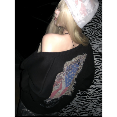 【赠运费险】亚文化黑色毛衣外套