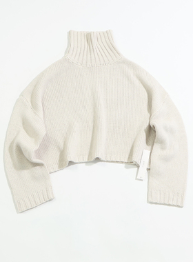 HAJ253 日单外贸秋冬款森林系宽松百搭休闲高领套头毛衣 女款