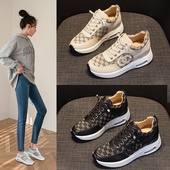 学生休闲鞋 内增高气垫鞋 秋 百搭韩版 厚底透气老爹鞋 女2025春季 新款