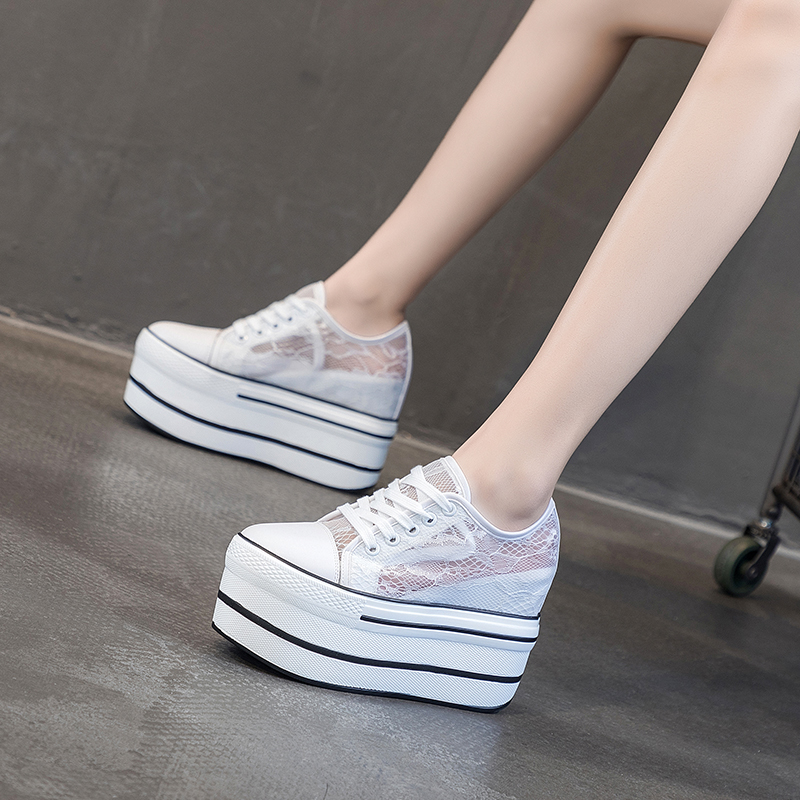 韩版学生厚底坡跟低帮松糕女鞋