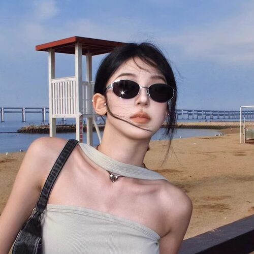 Kaka/时髦复古墨镜/氛围感轻松拿捏茶色小圆框方脸可配近视