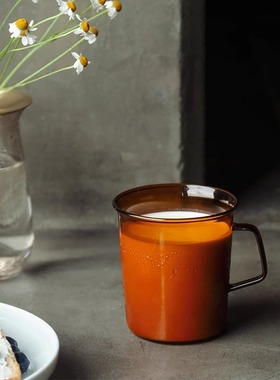 日本Kinto Cast琥珀色咖啡杯耐热玻璃杯子马克杯茶杯啤酒杯牛奶杯