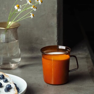 日本Kinto Cast琥珀色咖啡杯耐热玻璃杯子马克杯茶杯啤酒杯牛奶杯