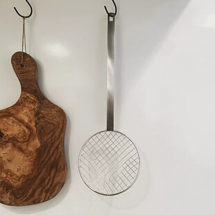 日本进口La base长柄漏勺304不锈钢大捞勺捞面油炸漏网家用笊篱