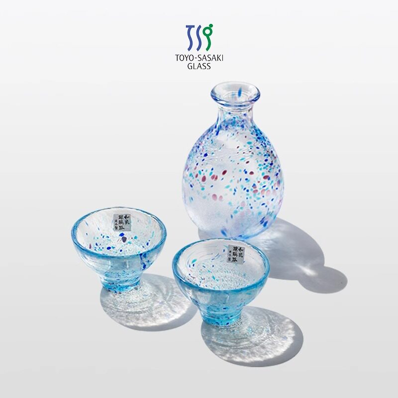 日本进口东洋佐佐木温酒器清酒壶套装玻璃酒具日式酒杯清酒壶送礼