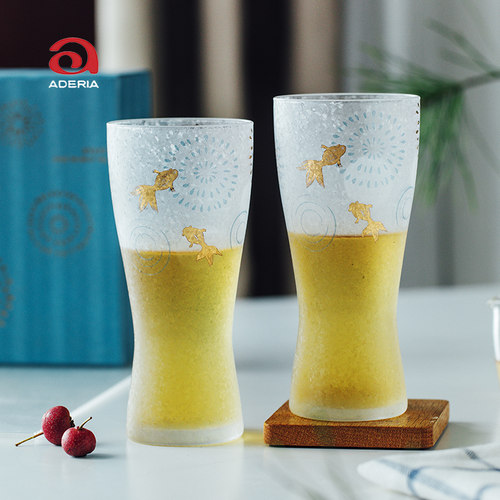 石冢硝子水杯樱花图案小鱼图案