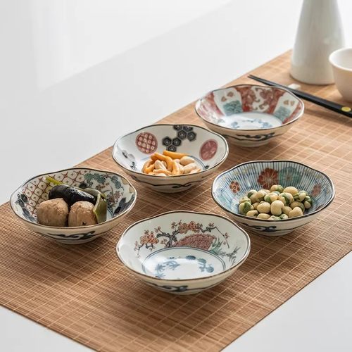 日本美浓烧进口陶瓷餐具蘸料碟