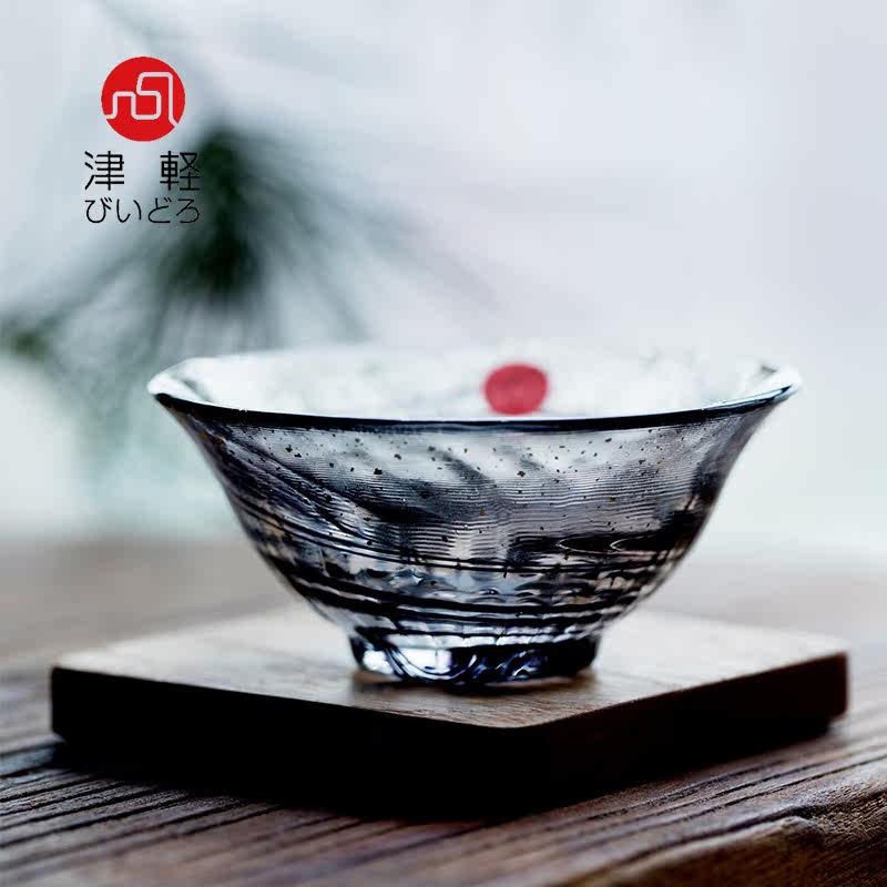 日本进口津轻玻璃杯日式清酒杯子