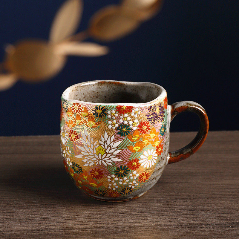 日本进口九谷烧手作金花诘马克杯猫咪咖啡杯茶杯结婚生日礼物杯子,餐饮具,马克杯,淘宝优惠券,粉丝福利购,淘宝优惠卷