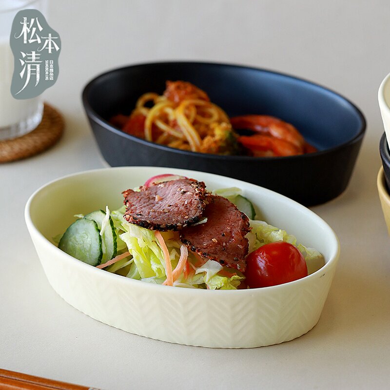 日本进口miester hand陶瓷烤盘明火加热焗饭盘餐盘水果盘