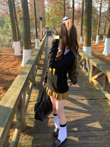 花狸酱向日葵/原创正版JK制服秋冬套装格裙长袖毛衣学院校供软妹