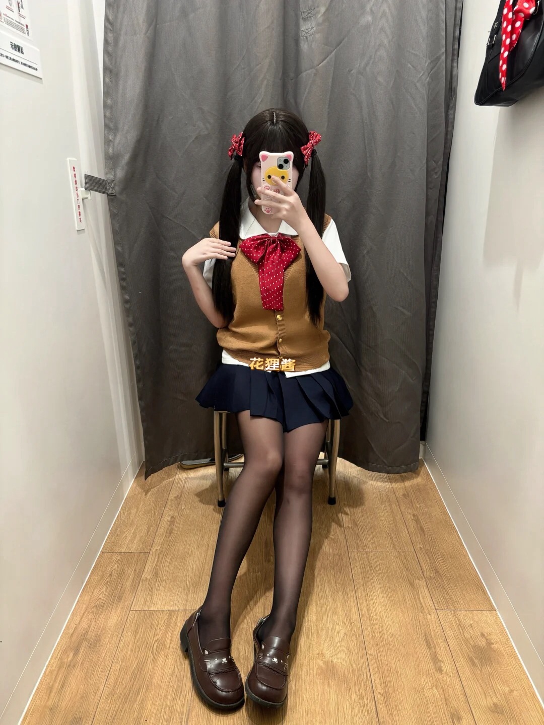 原创日系春夏基础款jk制服背心开衫女衬衫叠穿学院风马甲裙子套装