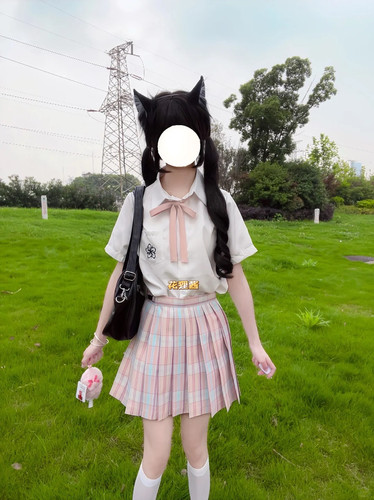 花狸酱/原创日系JK制服短袖衬衫女上衣夏学院绣花百搭衬衣校供感