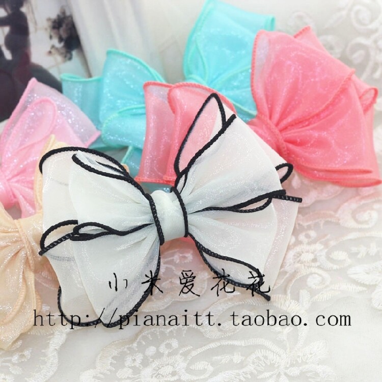 蝴蝶结diy饰品头饰童装装饰手工头花立体蝴蝶结 diy人字拖材料