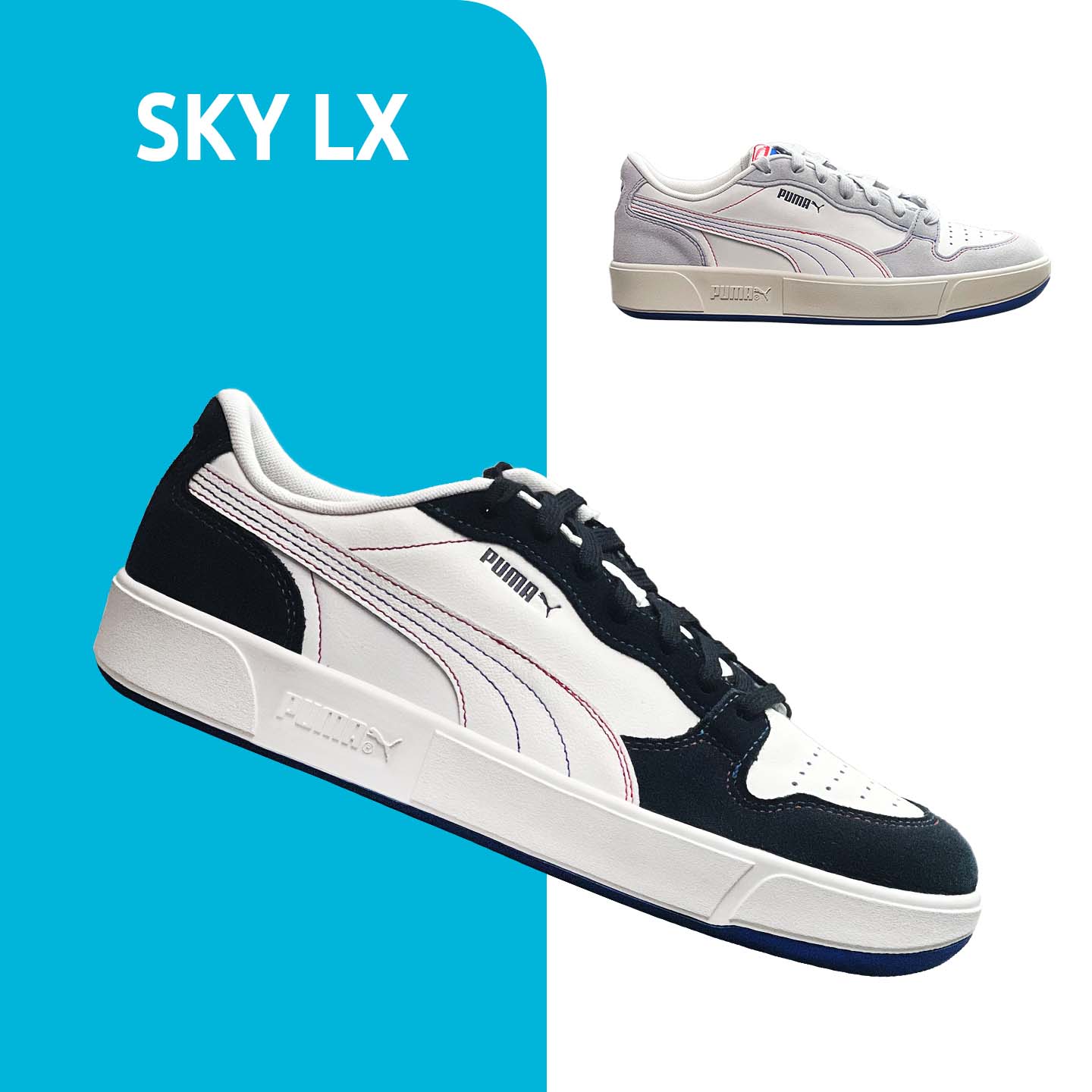 PUMA正品！低帮黑白百搭男板鞋