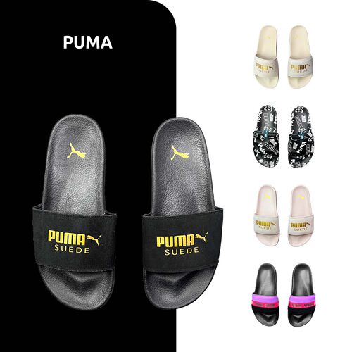 Puma正品！男女反毛皮轻便拖鞋