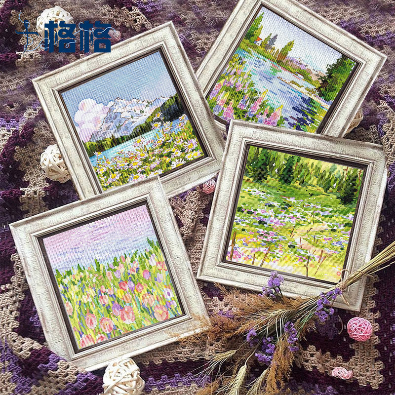 十字绣dmc绣线 7月 little jiang原创设计 迷人小风景系列6幅可选