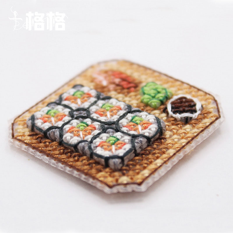 十字绣DMC绣线套件2026款3D 小方块冰箱贴系列 美味寿司