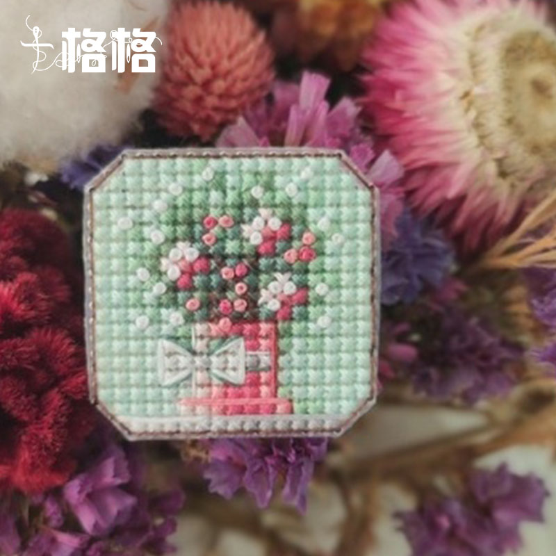十字绣3D立体小方块冰箱贴