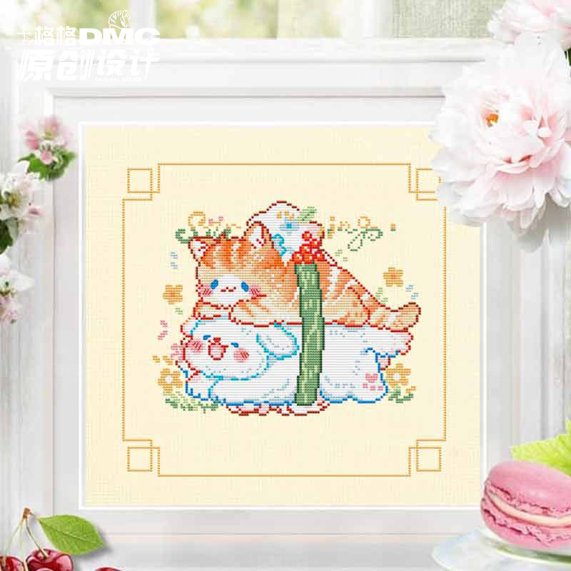 十格格十字绣法国dmc绣线2025新款  原创福利套件 寿司猫猫狗狗