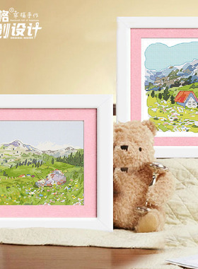 十字绣DMC绣线套件9月littlejiang  原创设计 小风景系列两幅可选