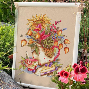 十格格十字绣法国DMC绣线套件2025新款 提供saga PDF 秋韵花瓶