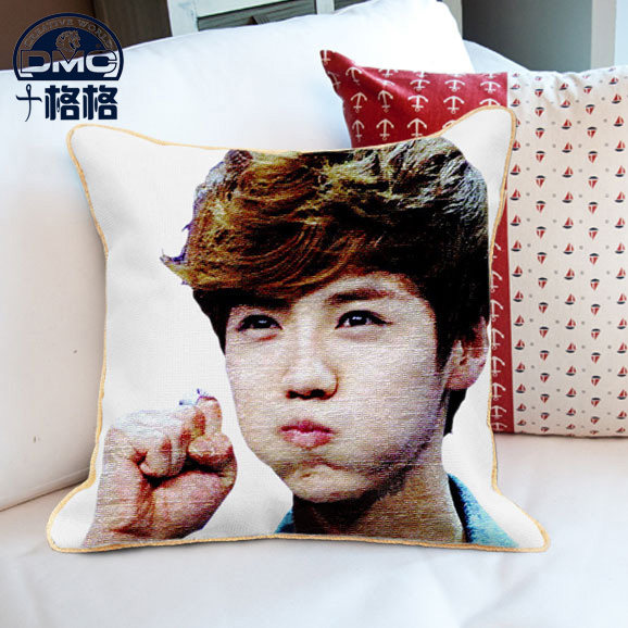 DMC十字绣手工套件专卖 抱枕照片设计定做制作图片转换满意再付款,居家布艺,十字绣套件,淘宝优惠券,粉丝福利购,淘宝优惠卷
