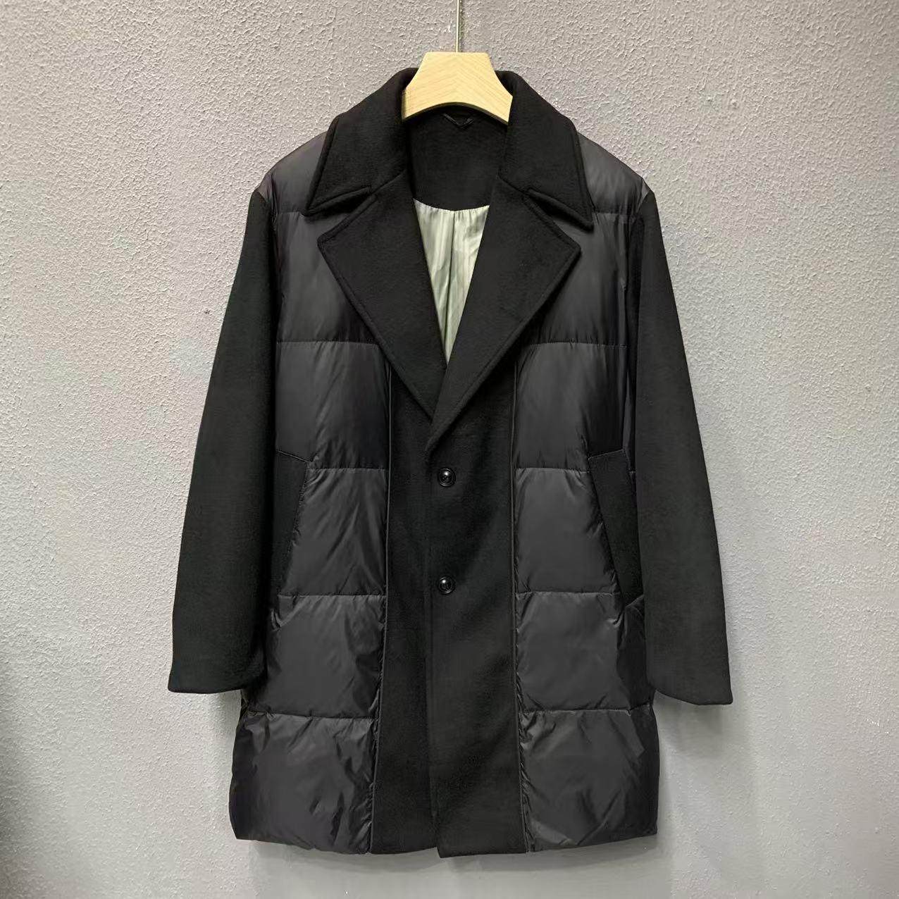BlackThorn黑刺羽绒服男长款过膝2024新款冬季加厚保暖潮男羊绒服