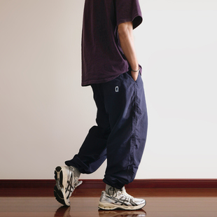 日潮cityboy户外速干机能薄款 男 刺绣徽章宽松束脚运动直筒休闲裤